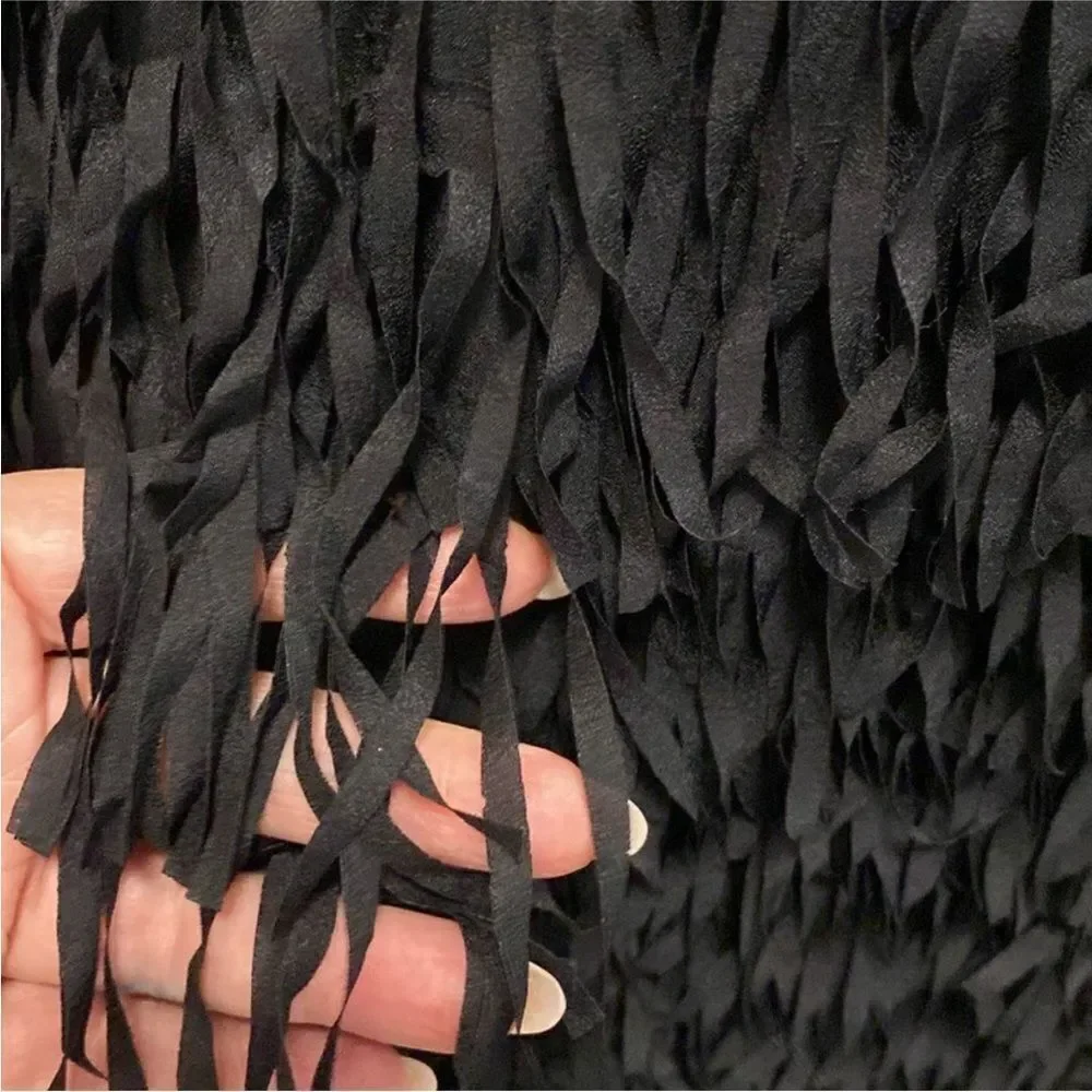 Aidan Mattox Elegant Black Fringe Dress, US6 - Picture 6 of 11